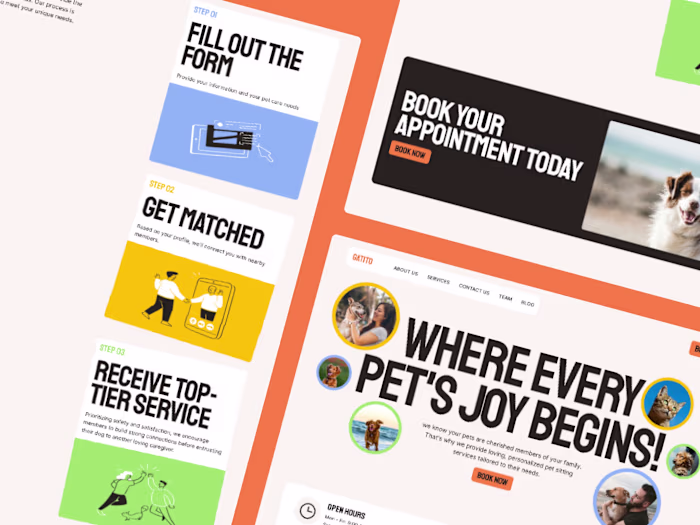 Pet Service Website Design & Development With Framer
