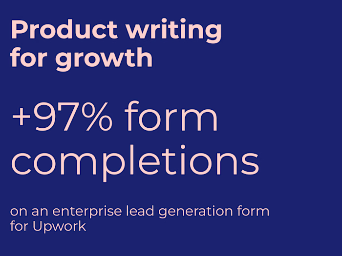 Increased contact form completions with new content