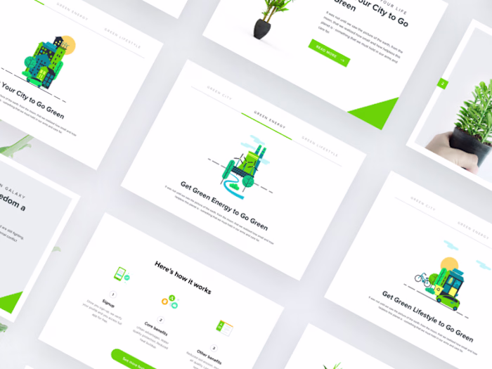 Green Energy – Sustainable Lifestyle Web Concept
