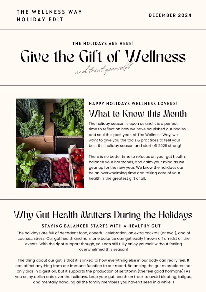 Newsletter - Wellness Coach