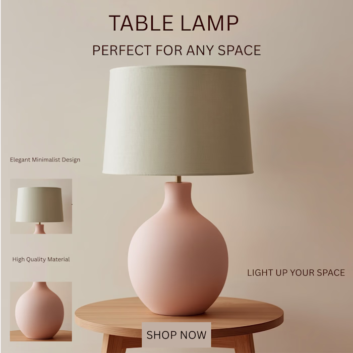 Aesthetic Table Lamp — Minimalist Home Decor Ad