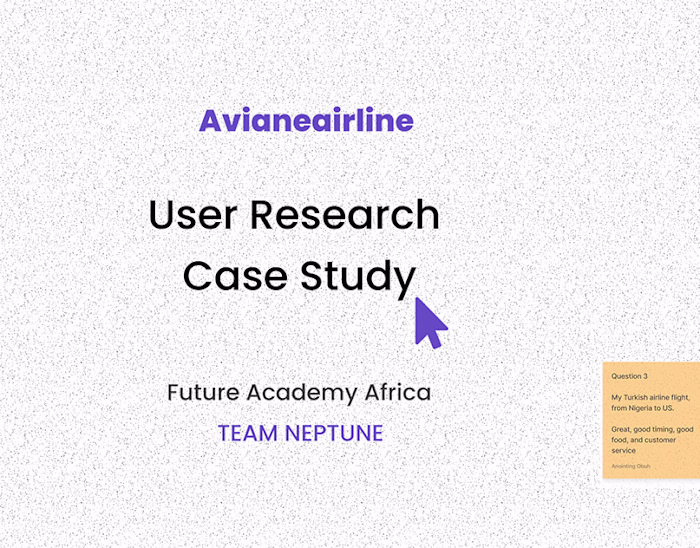 UX Research Case study of Aviane Airline