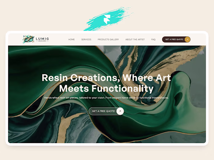 LumiG Designs - Resin Art Website