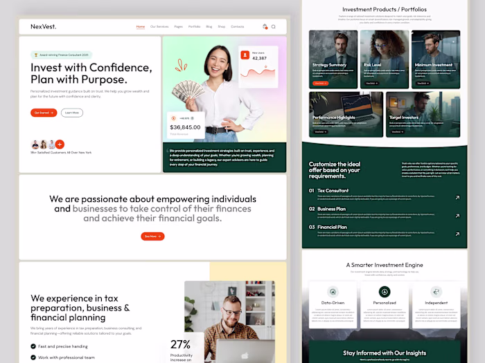 Investment Advisor Website
Hello, 
Hope you're doing