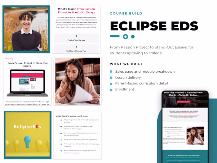 Kajabi Paywall Funnel for New College Readiness Company
