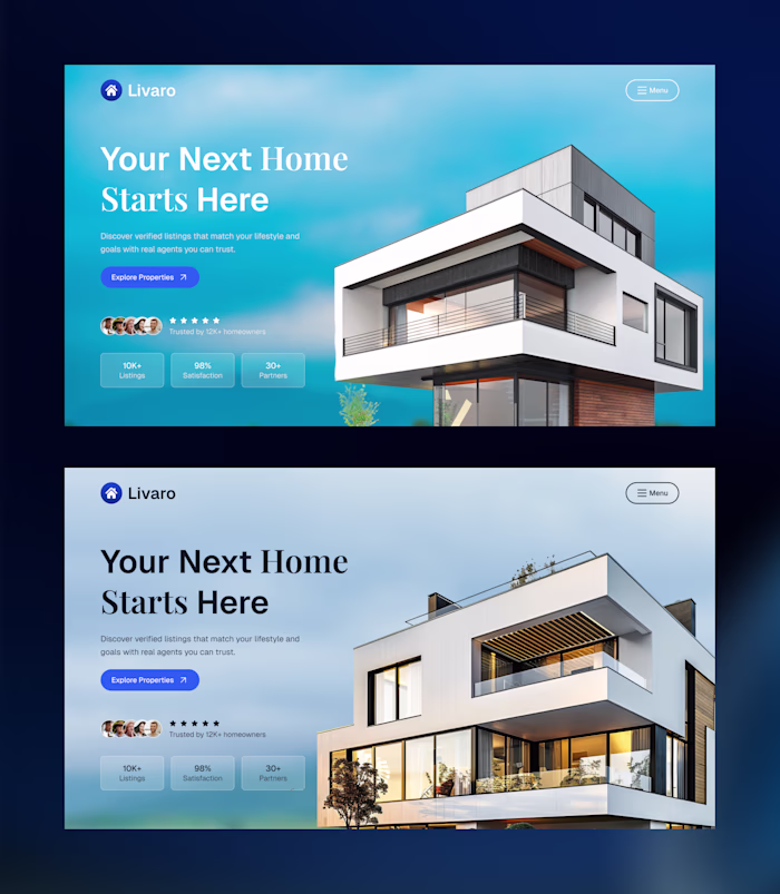 For my upcoming @framer Real Estate Template Hero section, W...