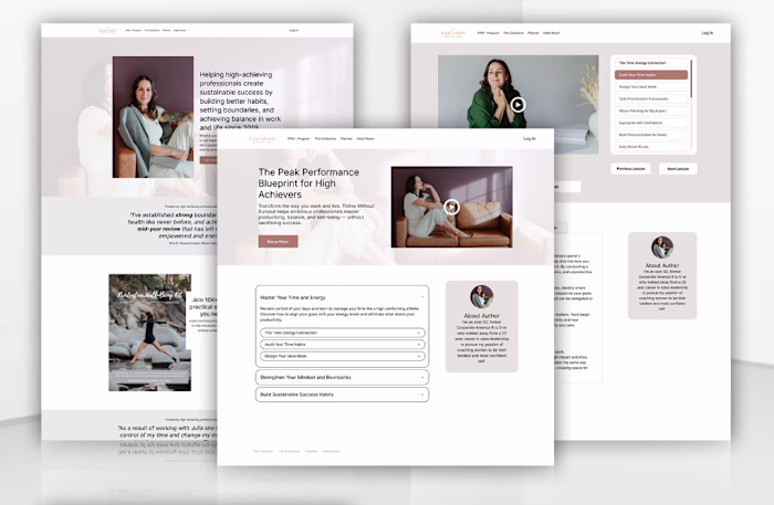 Kajabi Website Migration and Rebuild for Julia Arndt
