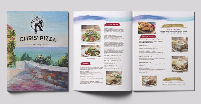 Chris' Pizza Menu Design