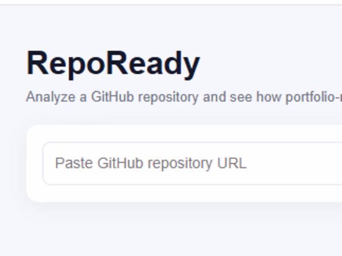 RepoReady — AI-Powered GitHub Repository Analyzer