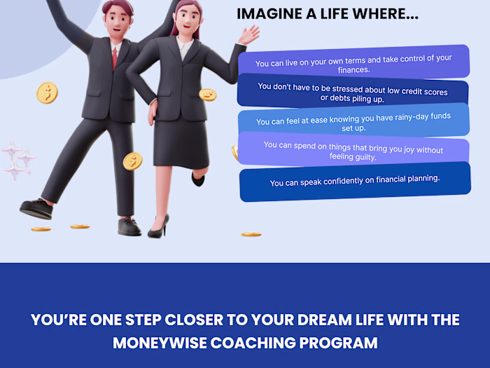 MoneyWise 1:1 Coaching Program Landing Page