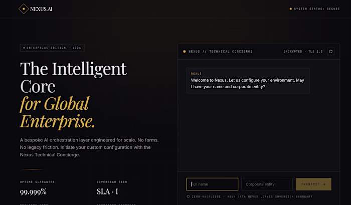 AI Chatbot Landing Page | Enterprise Lead Qualification