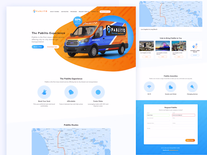 Car Sharing Landing Page