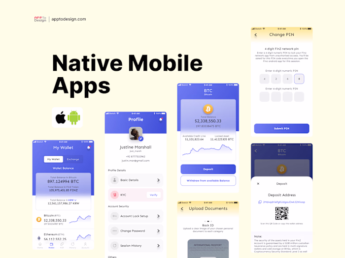 Mobile App UI Design for a Lending Platform - FinTech, Web3