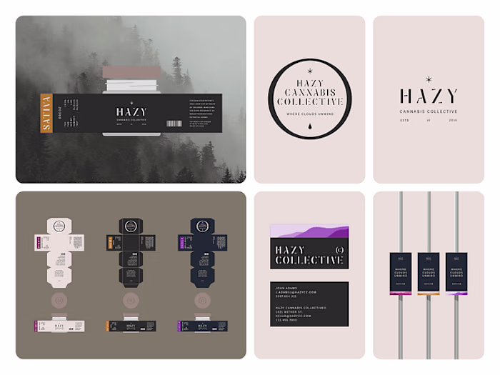 Hazy Cannabis Collective Brand Identity