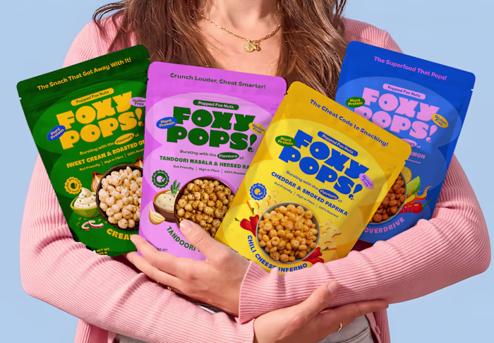 FOXY POPS MAKHANA Branding & Packaging