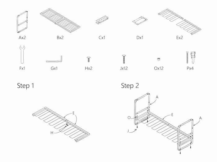 Product assembly instructions