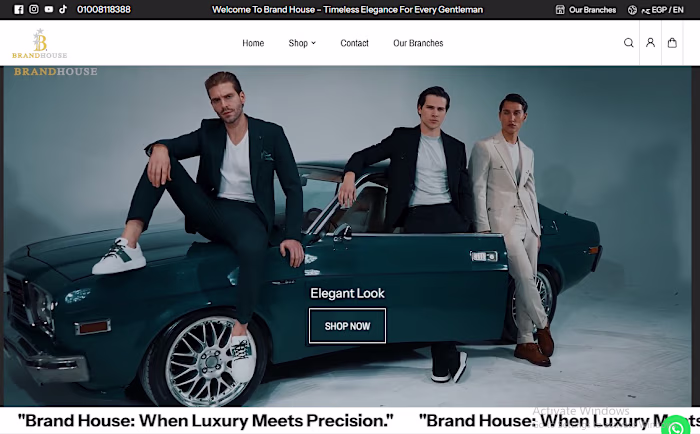 Brand House Shopify E-commerce Development