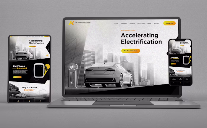 AK Power Solutions | Electrification Homepage Design