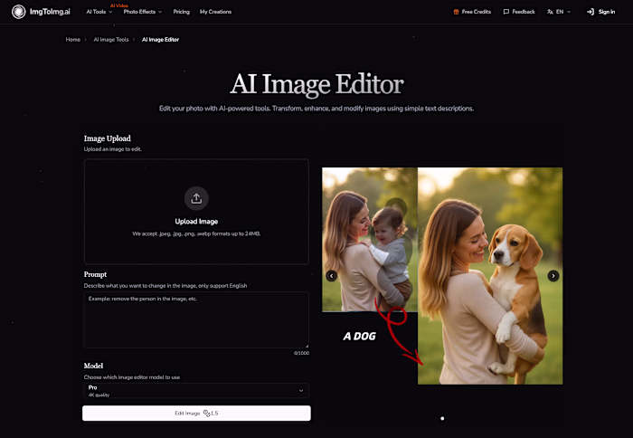 AI Image Editor: Text-to-Edit Photo