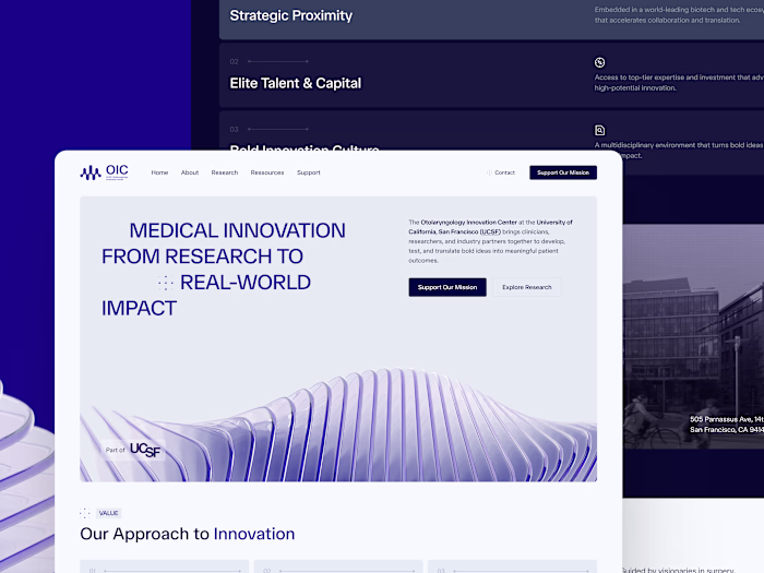 UCSF OIC Visual Identity and Digital Experience