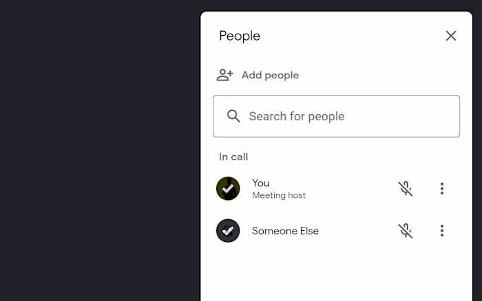 Google Meet Participants Checklist