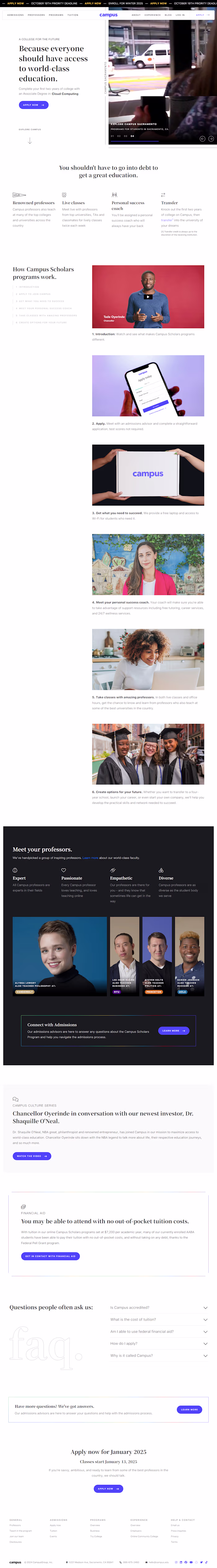 Online College For The Future (Bubble.io)