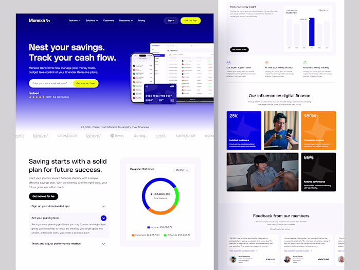 Monexa – Finance Management Landing Page.