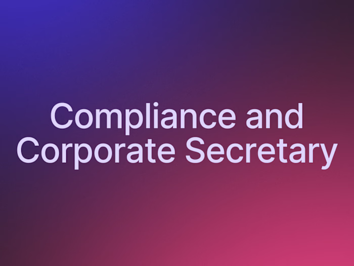 Compliance and Corporate Secretary
