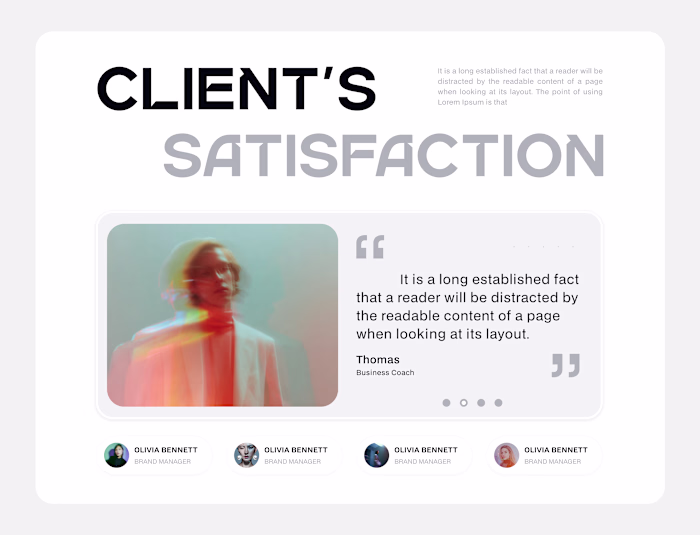 Testimonial Section ✨