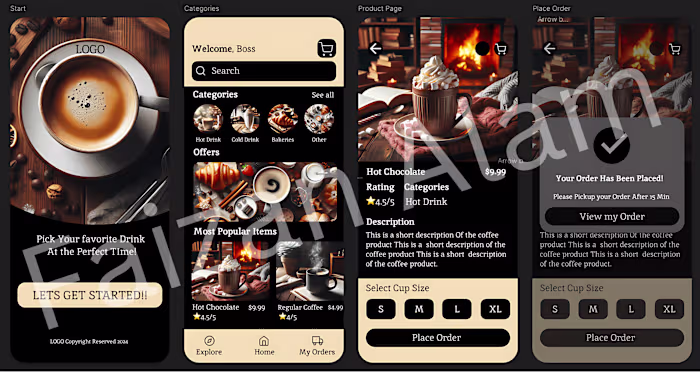 Coffee Shop App Design