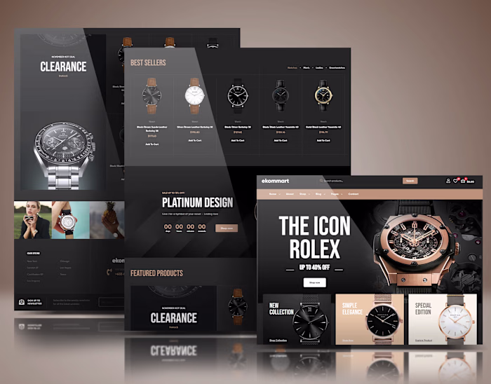 Wrist watch website design