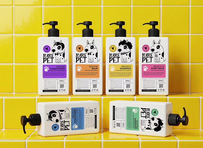 Pure Pet – Pet Care Brand Identity & Packaging Design