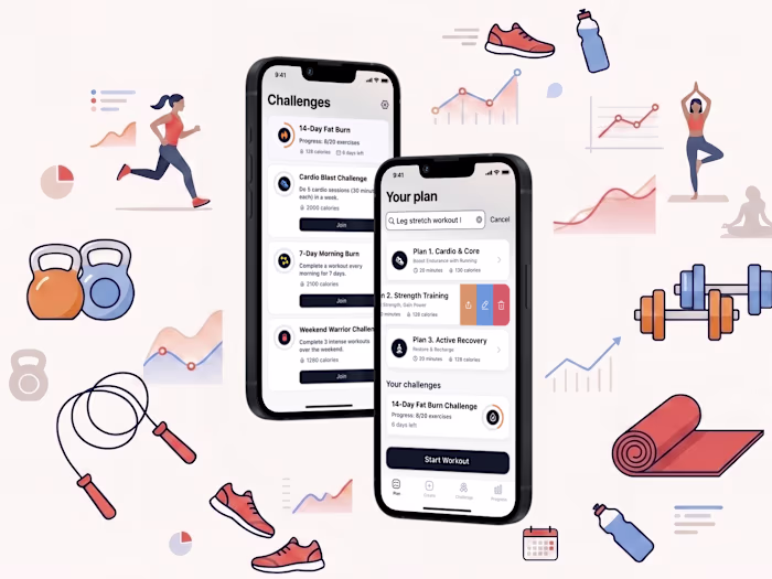 Gamified Fitness App UI/UX Design