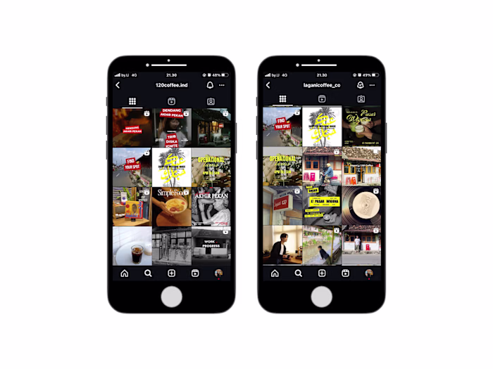 Instagram Social Media Design for Lagani x 120 Coffee