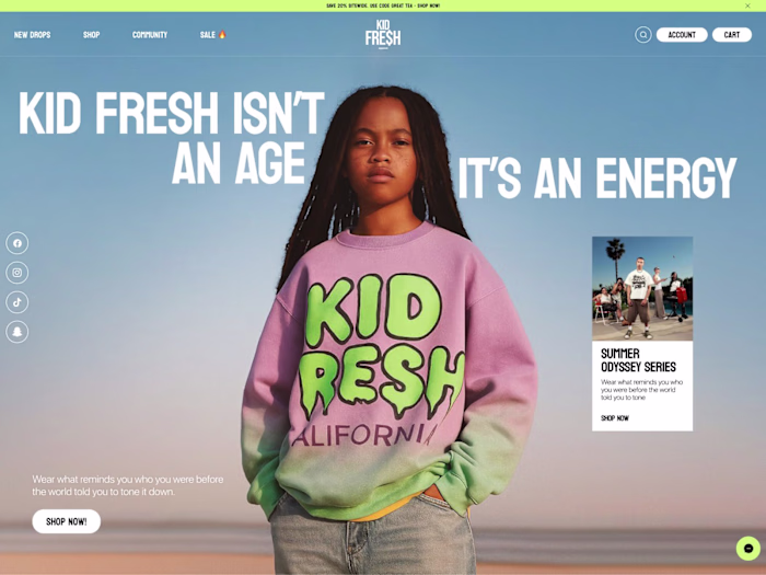 Kids Fresh - Homepage Design