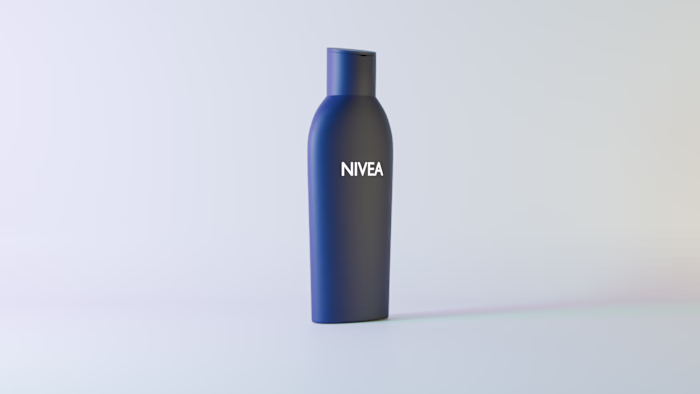 Nivea Moisturizing Cream Bottle Modeled and Rendered in Blen...