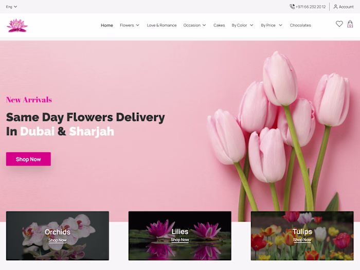 Flower Shop Landing Page Redesign