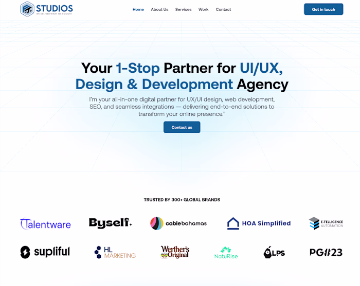 Redesign the hero section for my agency website, see how it ...