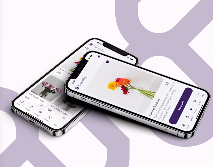 Onboarding, registration and main page for flower app