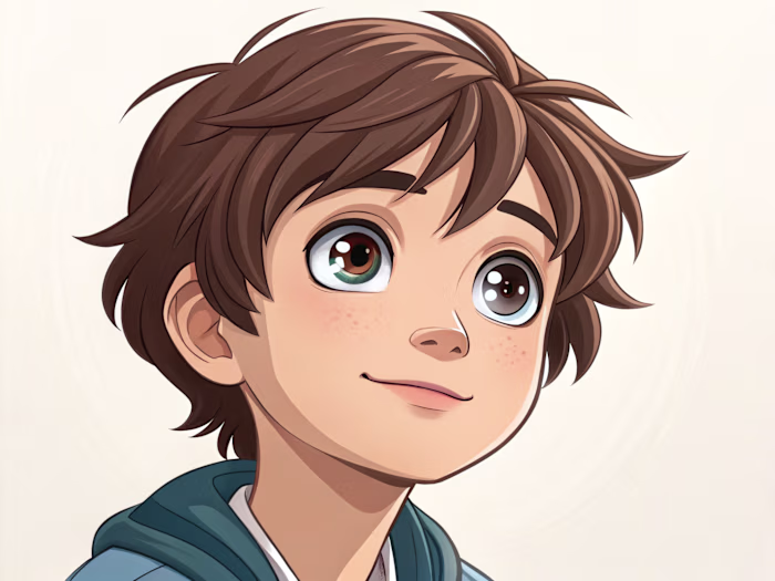 Cute and expressive anime-inspired illustration