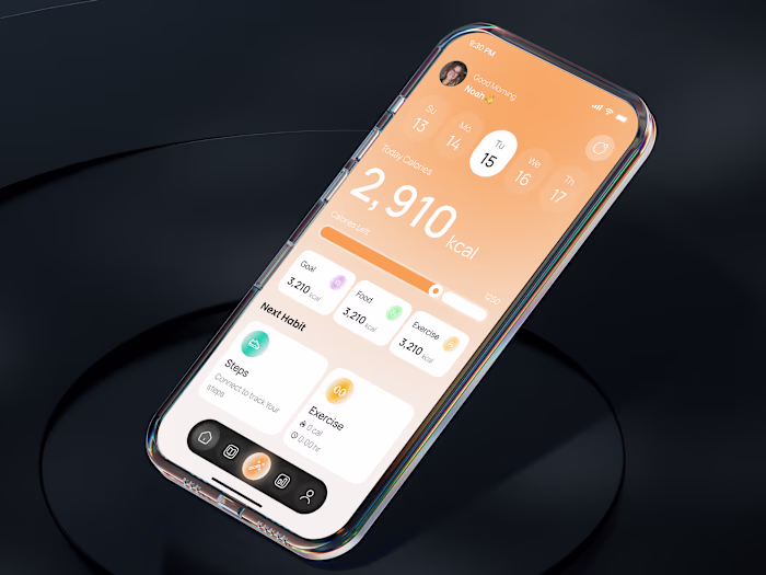 AI Calorie Tracker & Habit Planner App UI