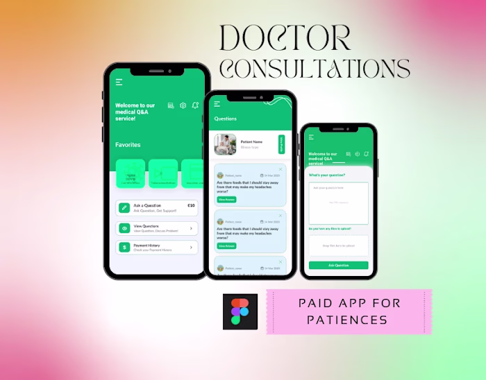 Mobile app for virtual medical consultations and FAQ