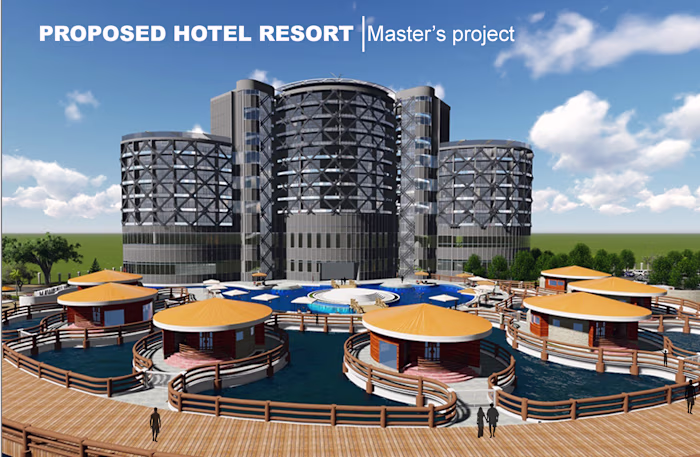 Architectural Visualization for Blue Swam Hotel Resort