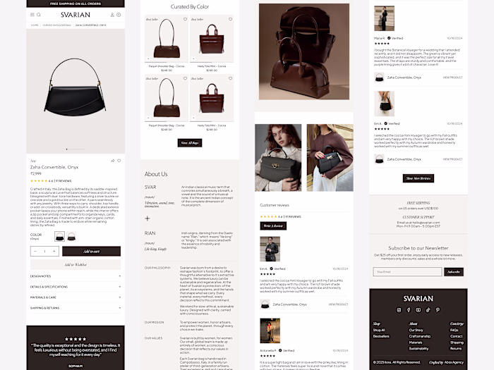 Svarian | E-commerce Product Page