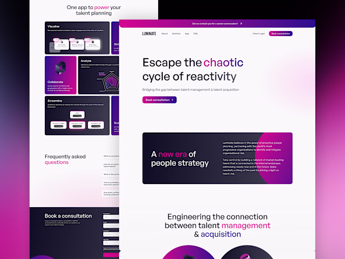 luminatecg.com - Framer Website Design and Development 