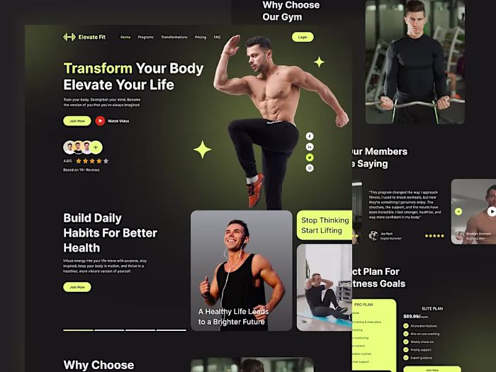 Fitness Gym Website | Wordpress Website Design