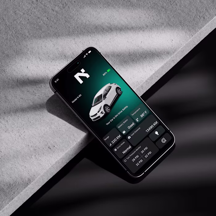 EV Start Screen App UI Design