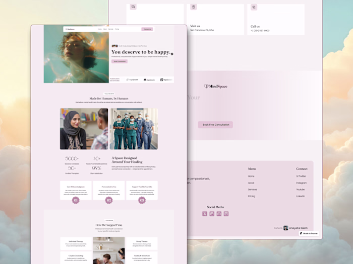 MindSpace — a Framer template