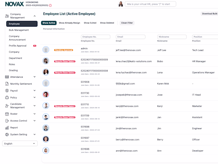 NovaHR - SaaS HRMS Platform