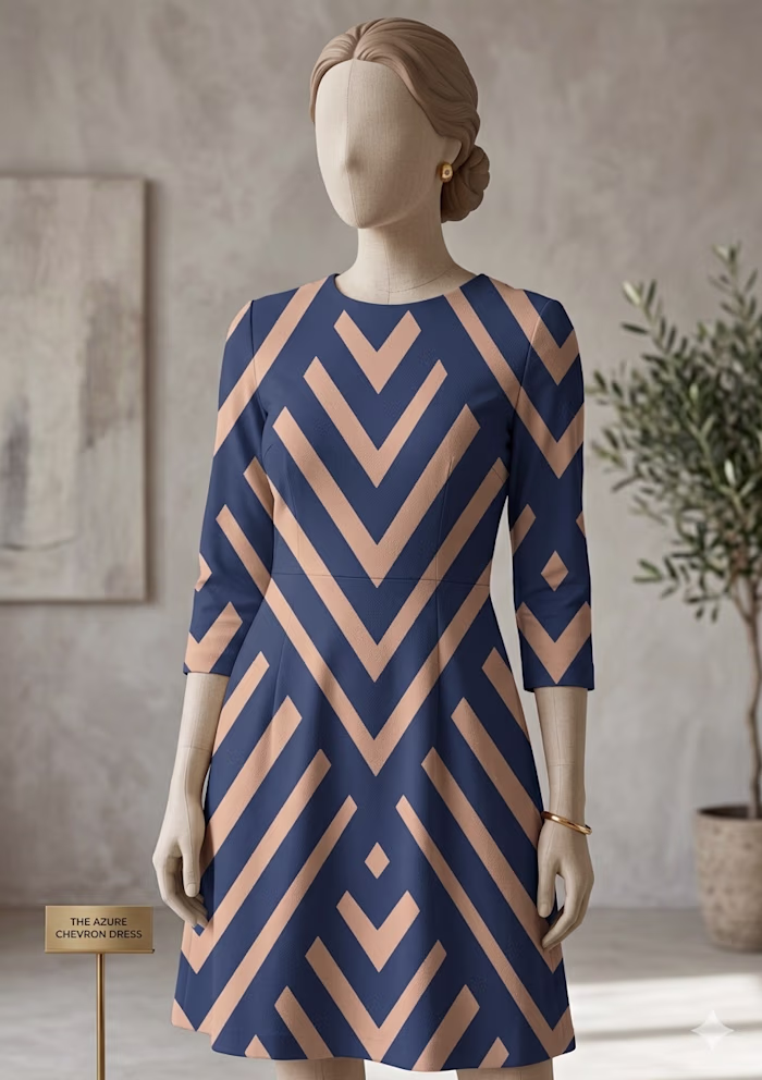 Blue & Brown Geometry — Seamless Surface Pattern